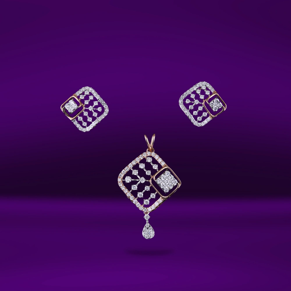 Diamond Pendant Set